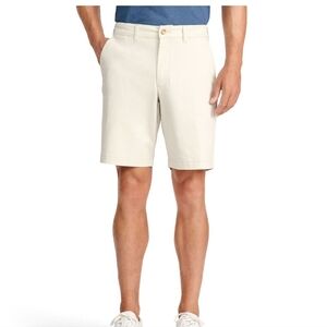 IZOD Men's Saltwater Flat Front Chino Short, Classic Stretch, Waist 32.5, NWT